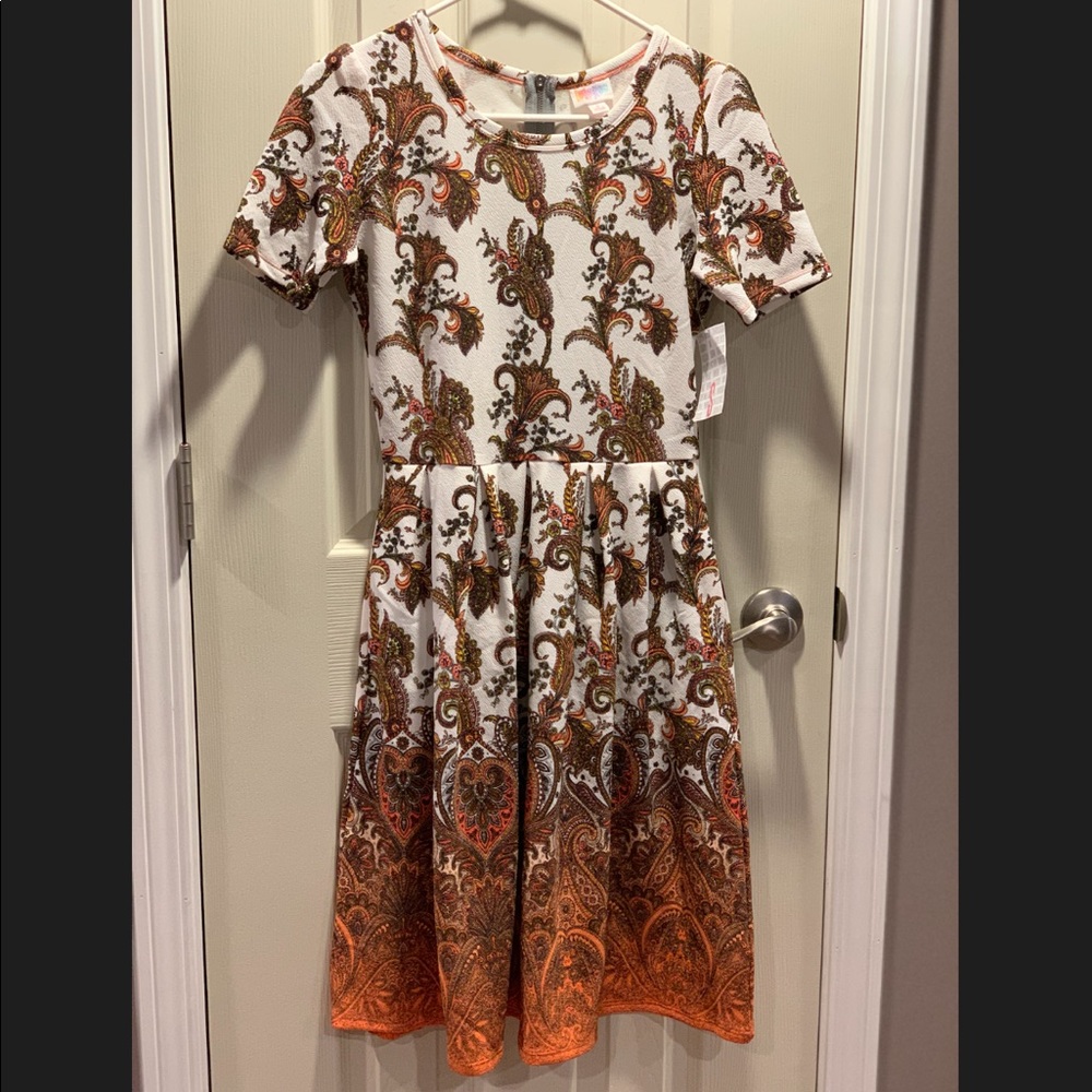 AH-MAZING ORANGE DIPPED DRESS - WOMAN’S SMALL -NWT